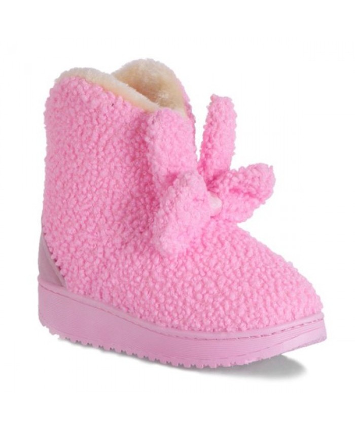 Flocking Bowkont Platform Snow Boots Pink Size(-) Women
