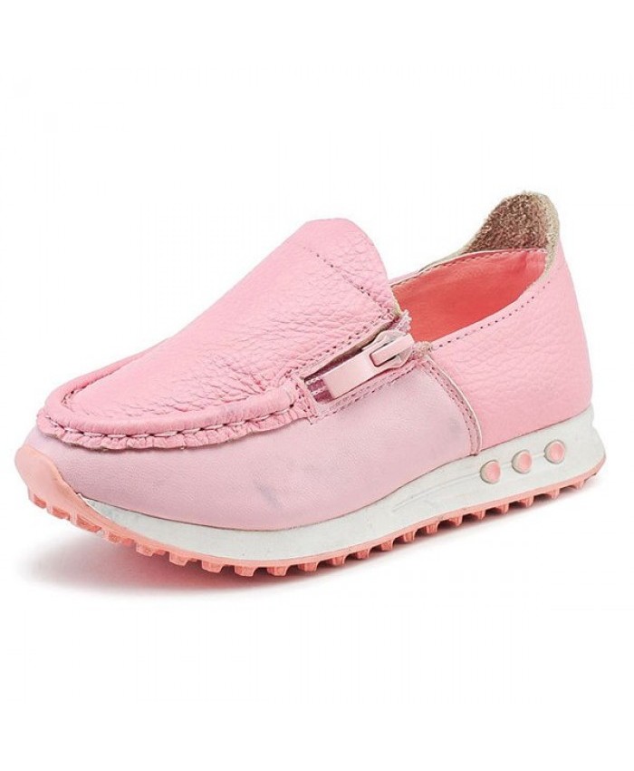 Trendy Girl's Athletic Shoes With Pu Leather And Zipper Design Pink 