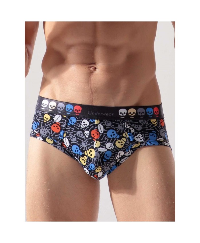 Skull Print Low Rise Bikini Swimwear 3Xl Men