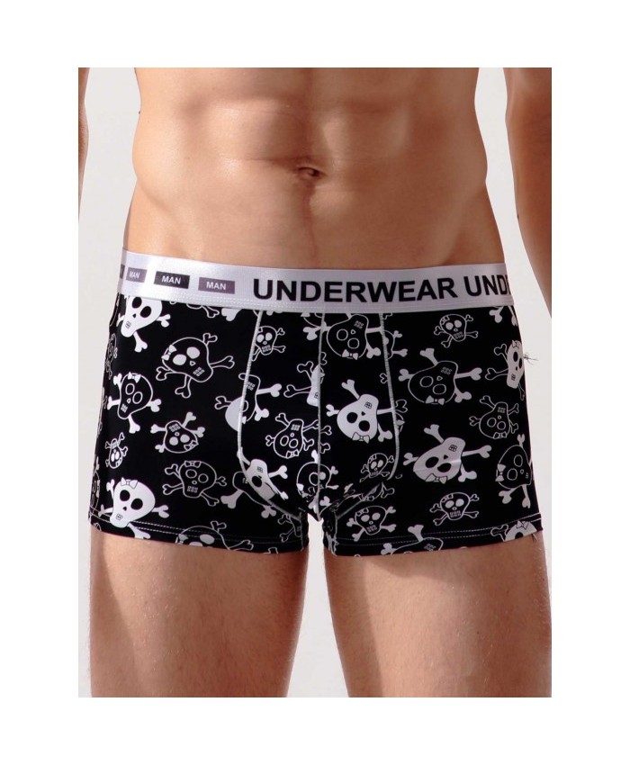 Quick Dry Surfing Skull Swimming Trunks Black 3Xl Men