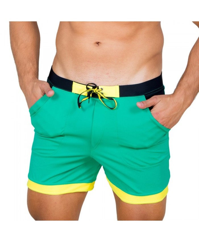 Taddlee Men's Swimwear Swim Beach Board Shorts Trunks Green M 